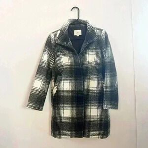 Loft plaid coat XXS petite